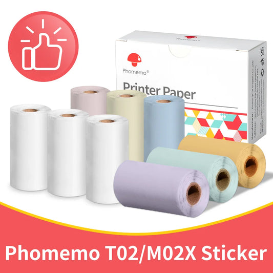 Phomemo (T02) 3 Rolls Self-adhesive Transparent